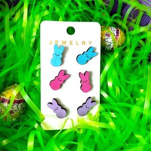 Easter Bunny Earrings | Wooden Earrings 🐰